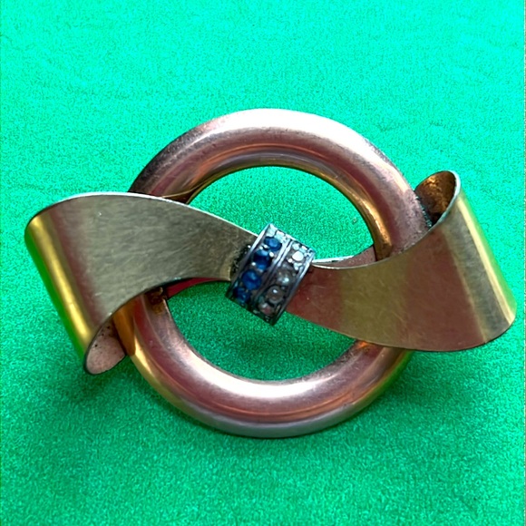 Vintage Taylord 1/20 12K Yellow Rose Gold Filled Rhinestone Flower Brooch Pin - Picture 1 of 5